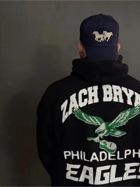 LIMITED EDITION 2024 Zach Bryan x Philadelphia Eagles Graphic Hoodie